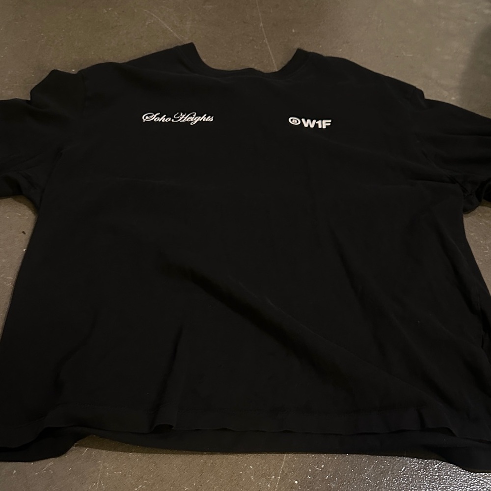 H&M Black Short Sleeve Tee with White Graphics